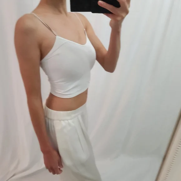 Free People White Crop Top - Picture 2 of 7